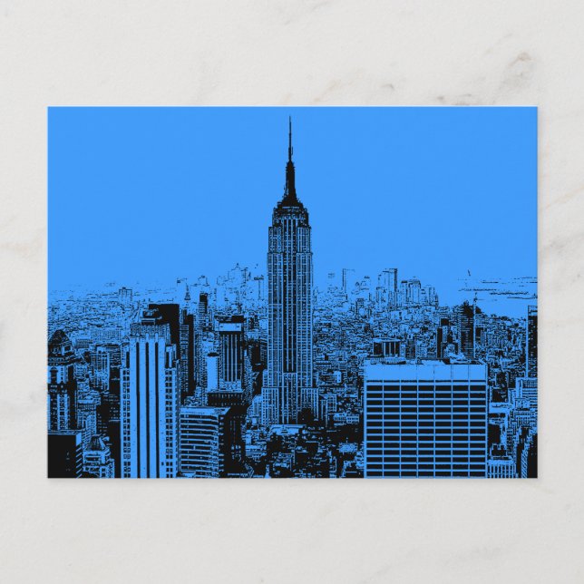 Carte Postale Nuit bleue à New York (Devant)