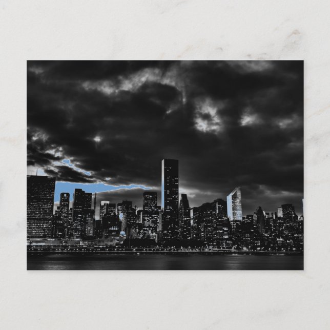 Carte Postale Nuit bleue à New York (Devant)
