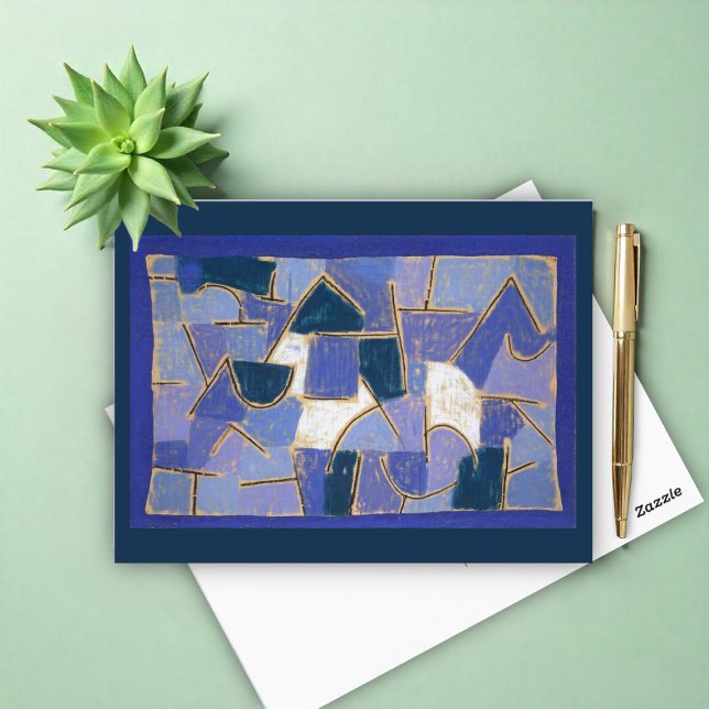 Carte Postale Nuit Bleue par Paul Klee, Abstraite (Créateur téléchargé)