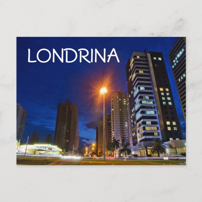Carte Postale Nuit cité Londrina (Devant)