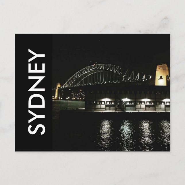 Carte Postale nuit de sydney bridge (Devant)