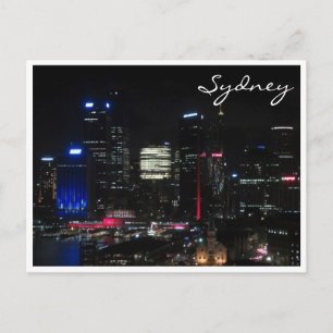 Carte Postale nuit de sydney sky