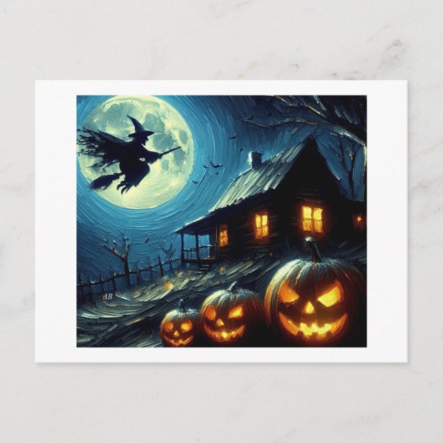 Carte Postale Nuit d'Halloween, (Devant)