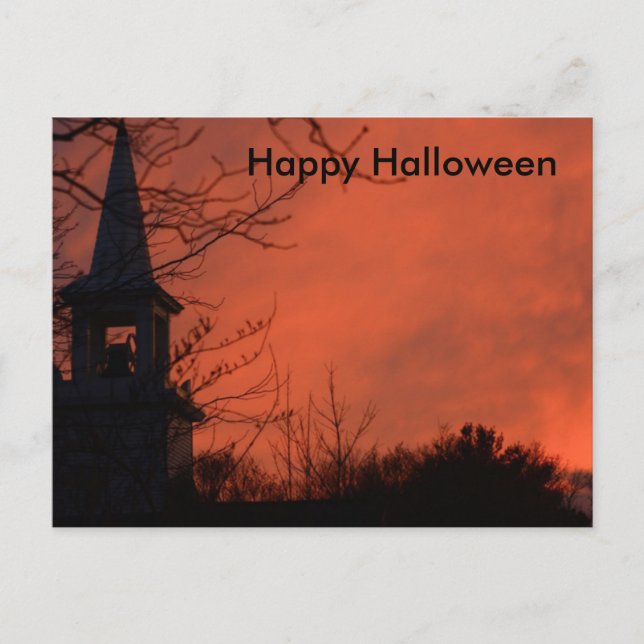 Carte Postale Nuit d'Halloween effrayante (Devant)