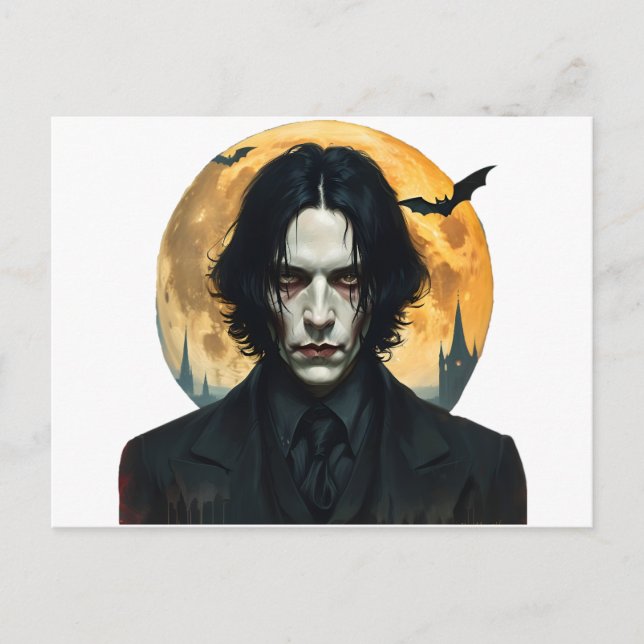 Carte Postale Nuit d'Halloween - Vampire Rising (Devant)