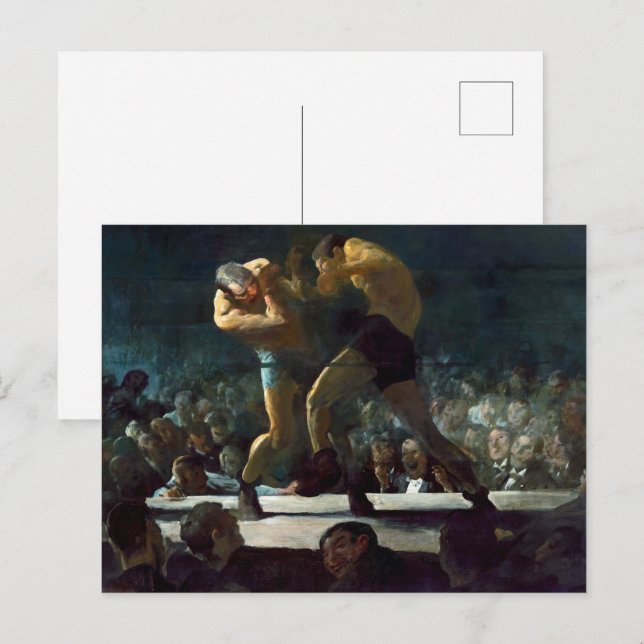 Carte Postale Nuit du club | George Bellows | (Devant / Derrière)