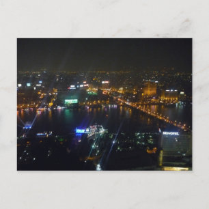 Carte Postale nuit du nil de la rivière cairo
