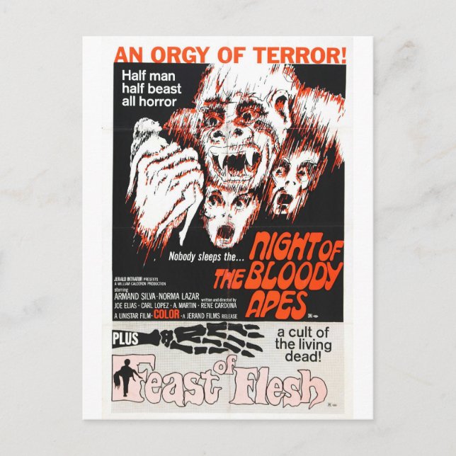 CARTE POSTALE NUIT DU SANG APES POSTCARD (Devant)