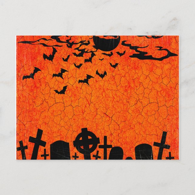 Carte Postale Nuit effrayante d'Halloween (Devant)