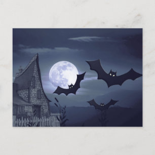 Carte Postale Nuit effrayante d'Halloween