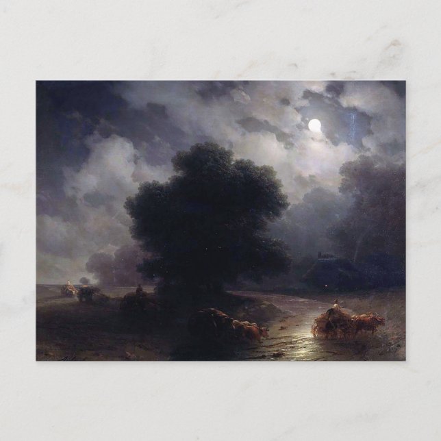 Carte Postale Nuit en Ukraine par Ivan Aivazovsky (Devant)