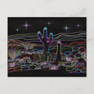 Carte Postale Nuit étoilée du désert de Neon