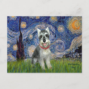 Carte Postale Nuit étoilée - Schnauzer #8