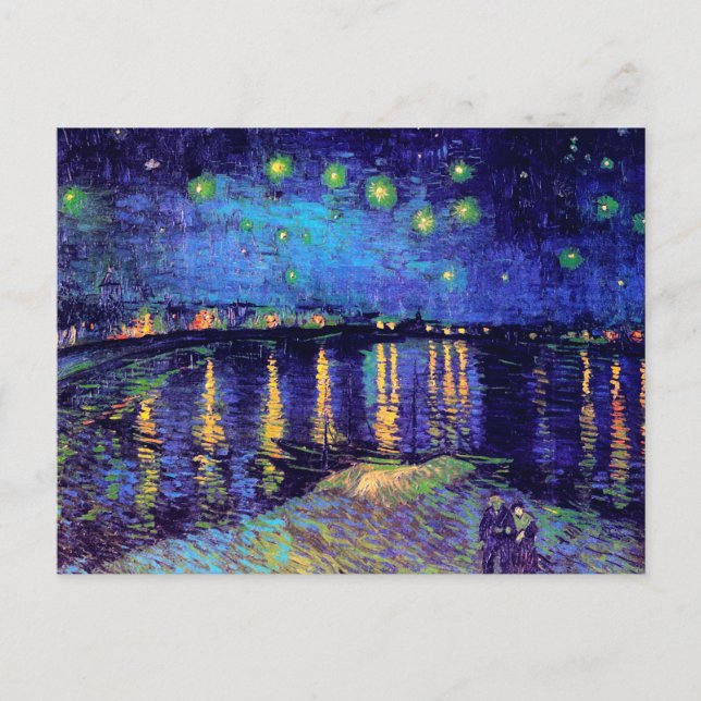 Carte Postale Nuit étoilée sur le Rhône Van Gogh Art (Devant)