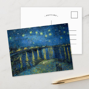 Carte Postale Nuit étoilée sur le Rhône   Vincent Van Gogh