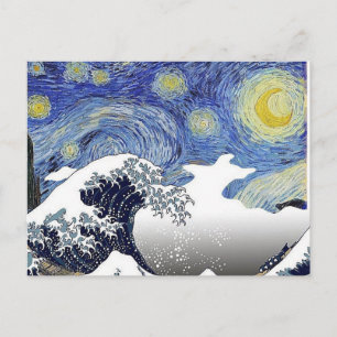 Carte Postale Nuit étoilée, Vague, Parodie Des Beaux Arts