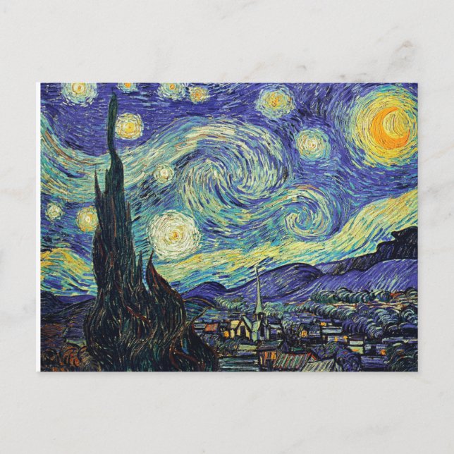 Carte Postale Nuit étoilée Vincent Van Gogh (Devant)
