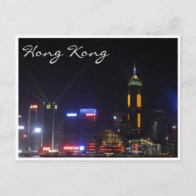 Carte Postale nuit hong kong (Devant)