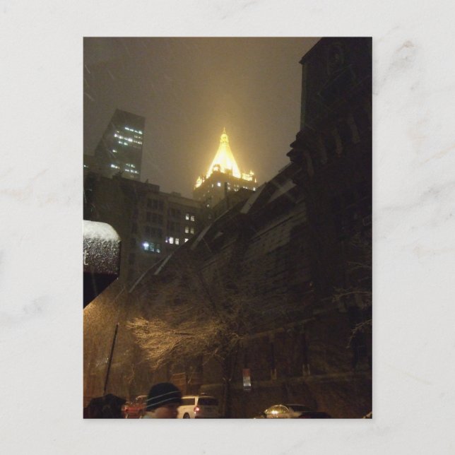 Carte Postale Nuit neigeuse (Devant)