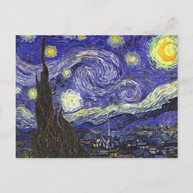 Carte Postale Nuit Van Gogh Starry (Devant)