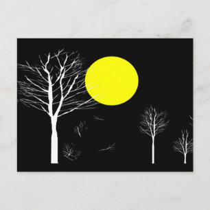 Carte Postale Nuit vintage Lune #2