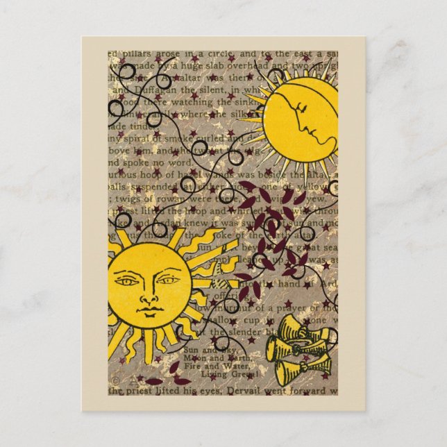 Carte Postale Nuits célestes Ascension Soleil Lune (Devant)