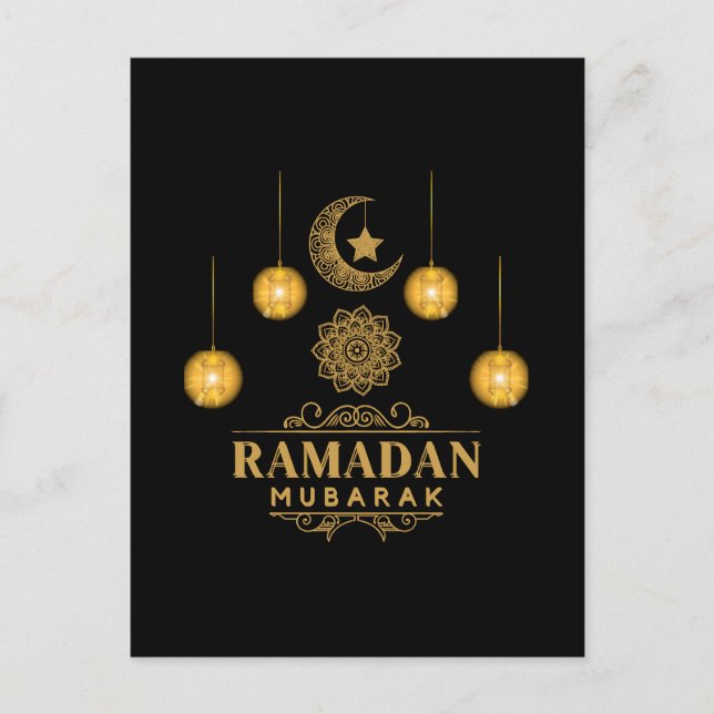 Carte Postale Nuits élégantes de Ramadan - Eid Moubarak 2026 (Devant)