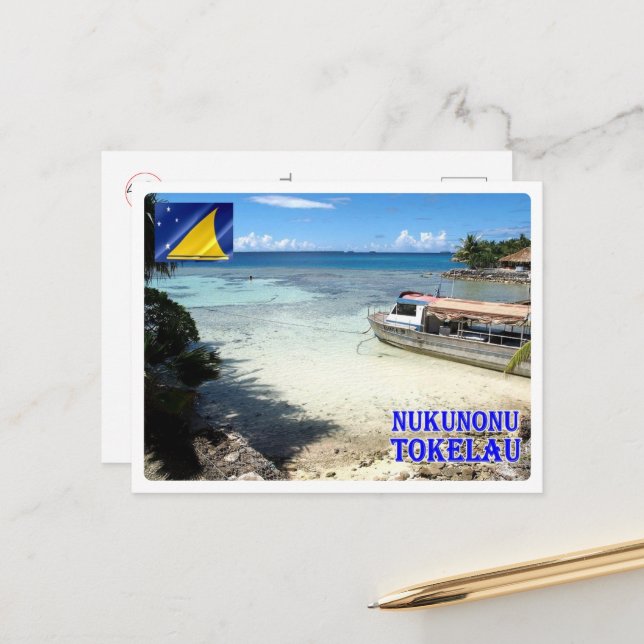 Carte Postale Nukunonu - Tokelau - Panorama (Devant/Arrière en situation)