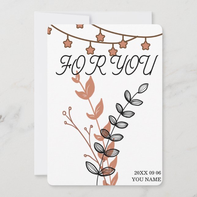 Carte postale numérique 'Pour toi' – Carte imprima (Devant)