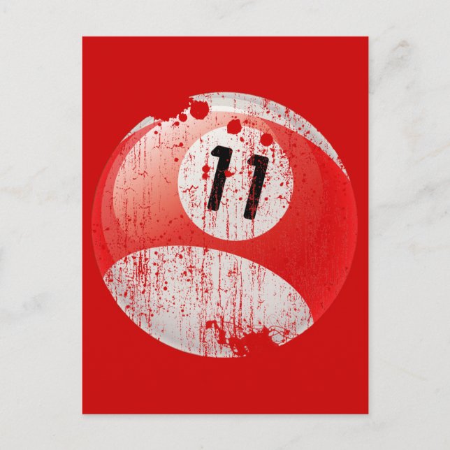 CARTE POSTALE NUMÉRO 11 BILLIARDS BALL - STYLE ÉRODÉE (Devant)