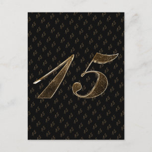 Carte Postale Numéro 15 Filles 15e Quinceanera Mariage d'anniver