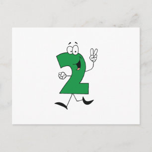 Carte Postale Numéro 2e Anniversaire Tshirts et cadeaux