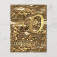 Numéro 30 30e anniversaire Typographie d'or