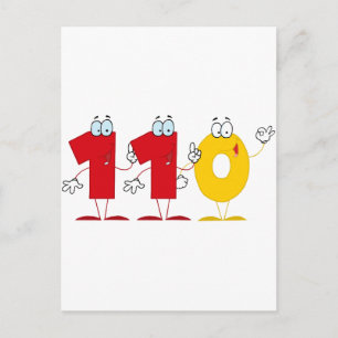 Carte Postale Numéro Chanceux 110