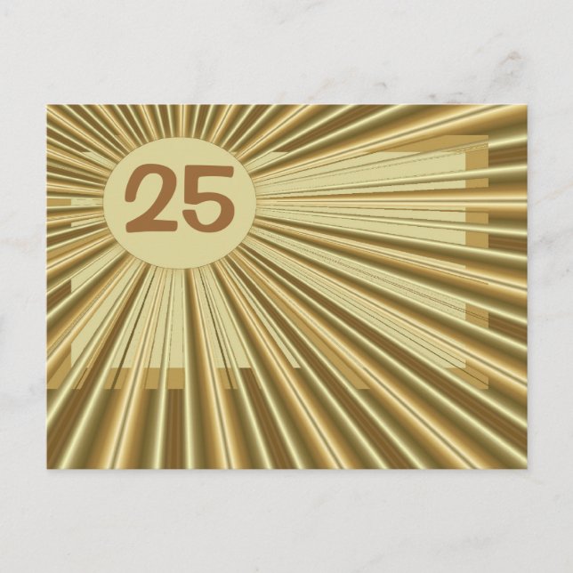 Carte postale Numéro d'appel d'or personnalisée (Devant)
