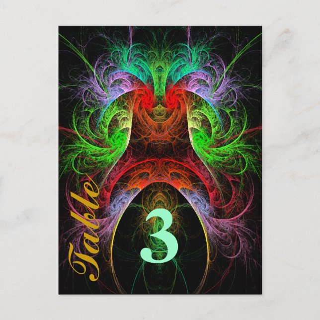 Carte postale Numéro de la table du carnaval (Devant)