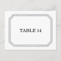 Carte postale Numéro de table de billet encerclé e