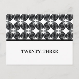 Carte postale Numéro de table de décoration modern