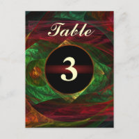 Carte postale Numéro de table des connexions dynam