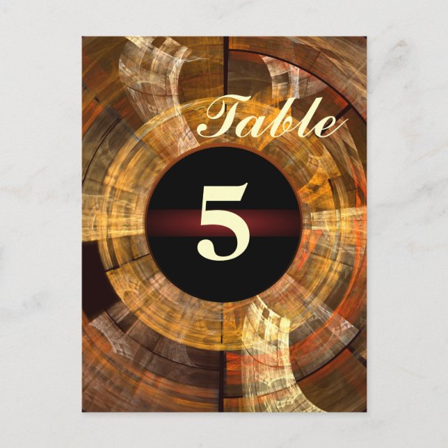 Carte postale Numéro de table d'intégrité (Devant)