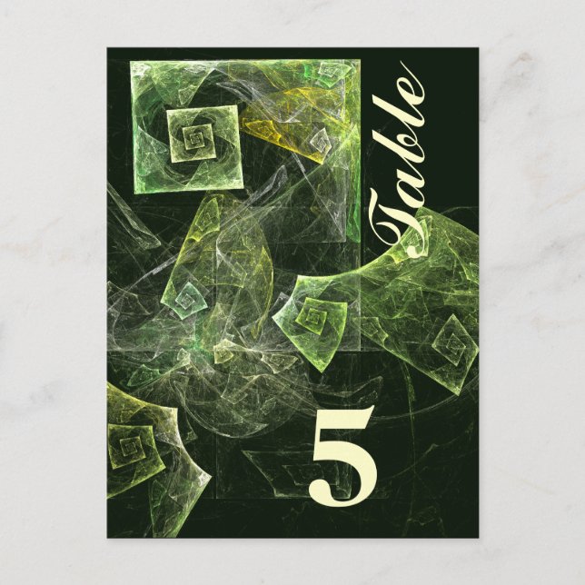 Carte postale Numéro de table du solde tordu (Devant)