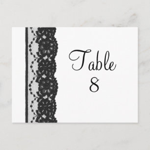 Carte postale Numéro de table en dentelle français