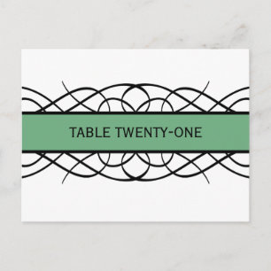 Carte postale Numéro de table Green Déco Flourdiss