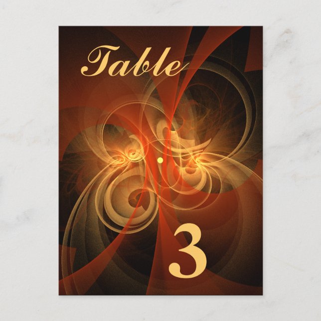 Carte postale Numéro de table magique du matin (Devant)