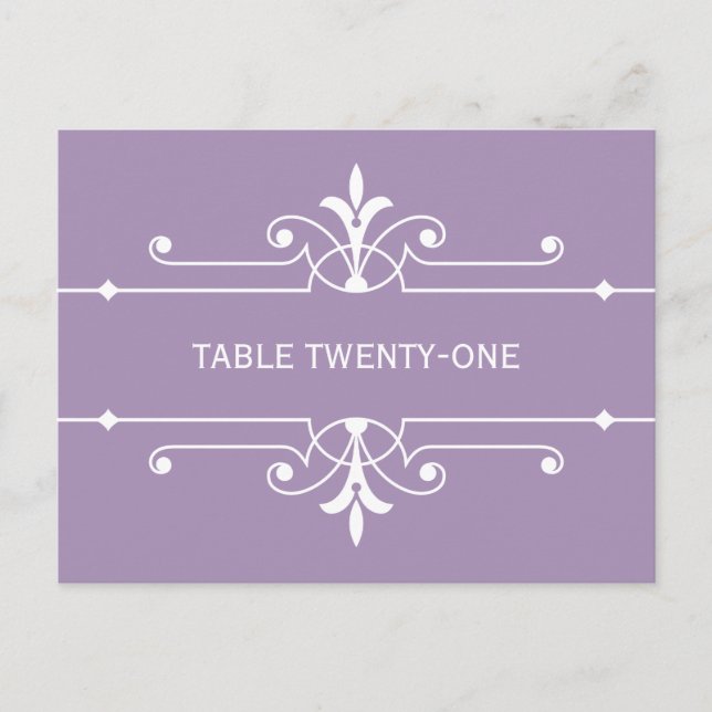Carte postale Numéro de table ornementale Fancy Pu (Devant)
