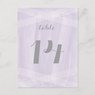 Carte Postale Numéro de tableau de couleur d'eau violet