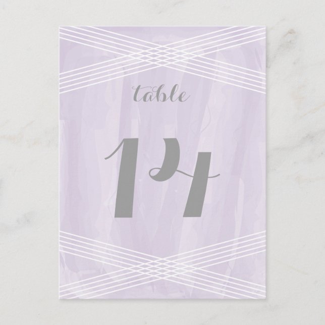 Carte Postale Numéro de tableau de couleur d'eau violet (Devant)