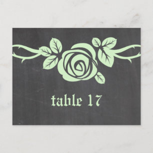 Carte postale Numéro de tableau de tableau du Rose