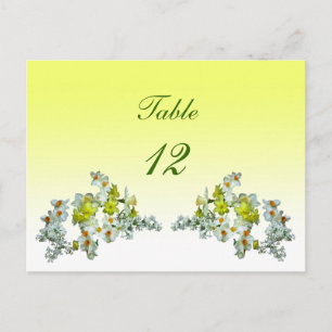 Carte Postale Numéro de tableau Floral Jaune
