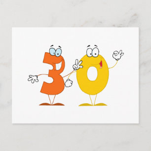 Carte Postale Numéro heureux 30